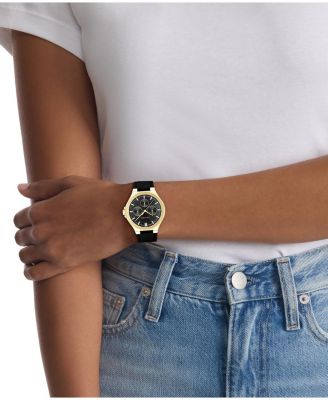 Women's Vibrancy Black Silicone Strap Watch, 38mm