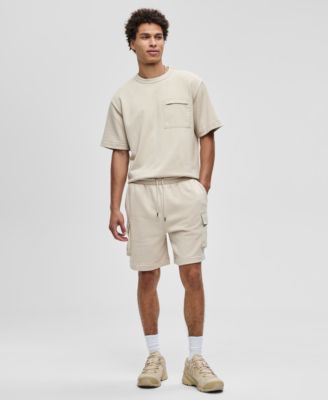 Men's Regular-Fit Printed 7" French Terry Cargo Shorts