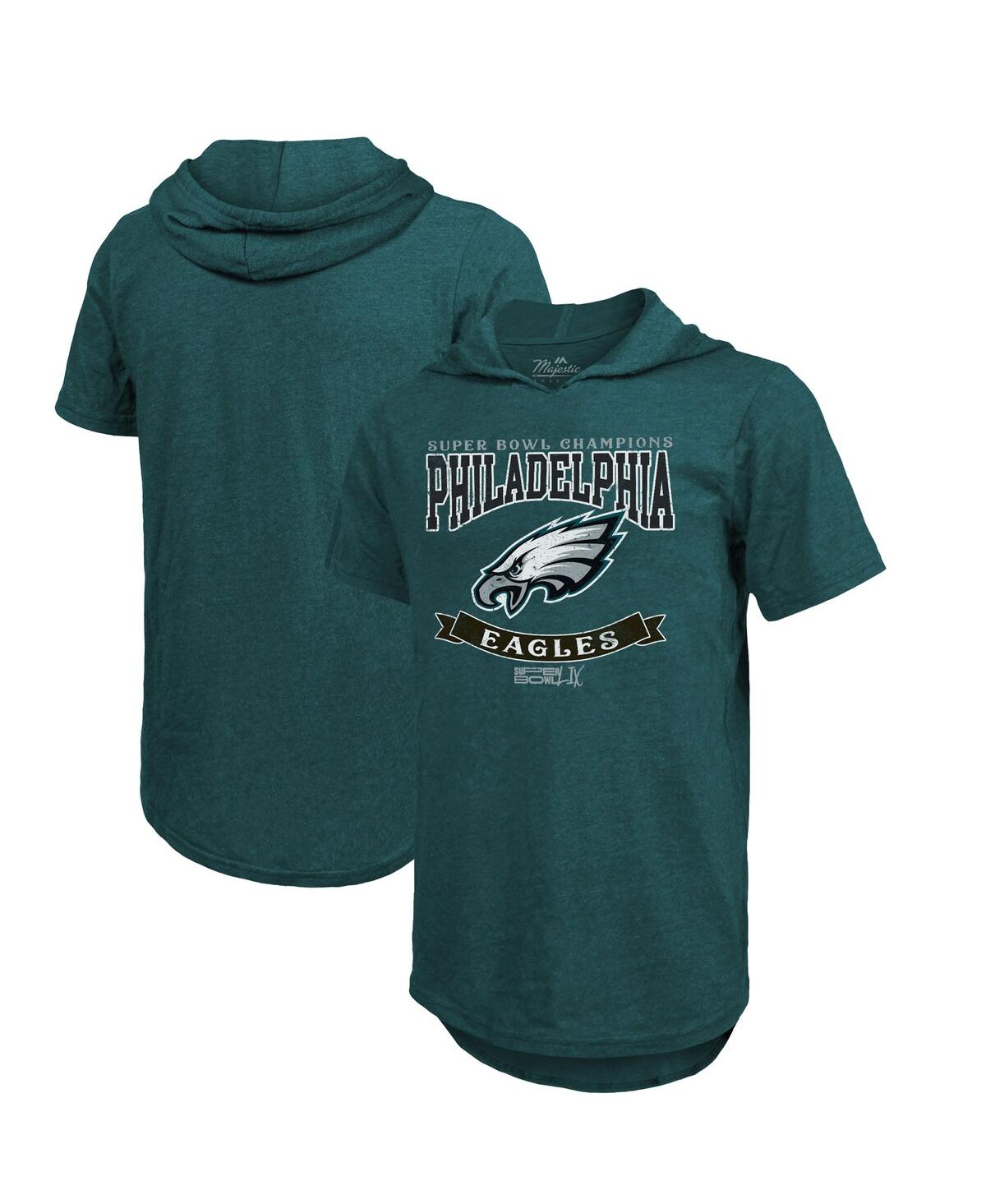 Threads Men's Midnight Green Philadelphia Eagles Super Bowl Lix Champions Coffin Corner Tri-Blend Hoodie T-Shirt - Green