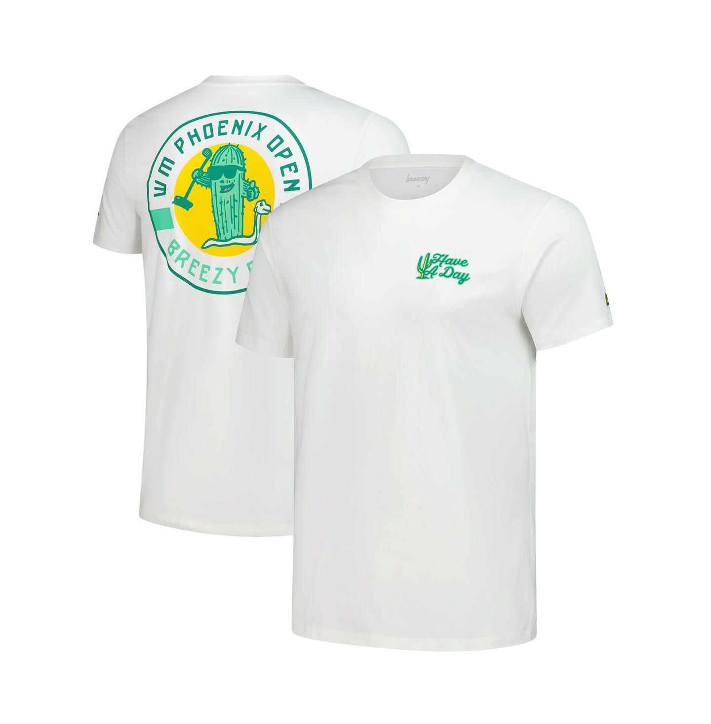Мужская футболка Breezy Golf Cream WM Phoenix Open Cactus Crest — фото 1
