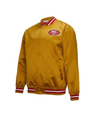 Men's Gold San Francisco 49ers Double Down Satin Full-Snap Jacket