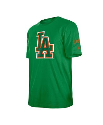 Men's Kelly Green Los Angeles Dodgers St. Patrick's Day Shamrock Fill T-Shirt
