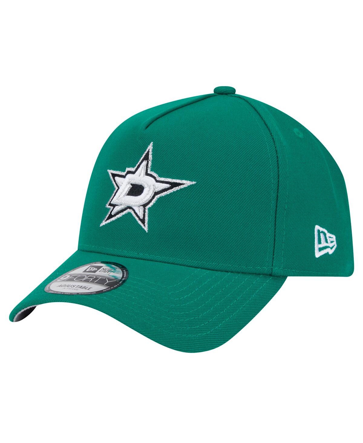 New Era Men's Kelly Green Dallas Stars Core A-frame 9forty Adjustable Hat In Kelly Green