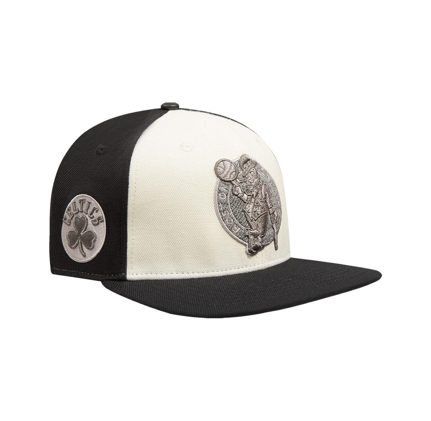 Men's Cream Boston Celtics French Terry Snapback Hat
