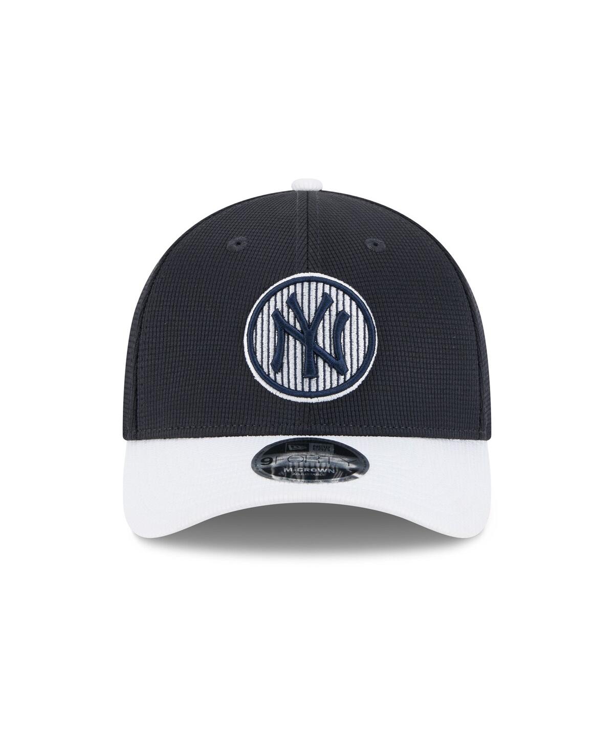 New Era Men's Navy/white New York Yankees 2025 Batting Practice 9forty M-crown Adjustable Hat In Navy,white