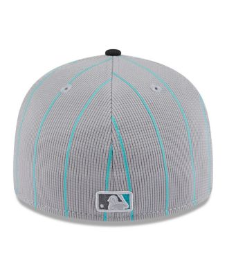 Men's Gray/Black Miami Marlins 2025 Batting Practice Low Profile 59FIFTY Fitted Hat