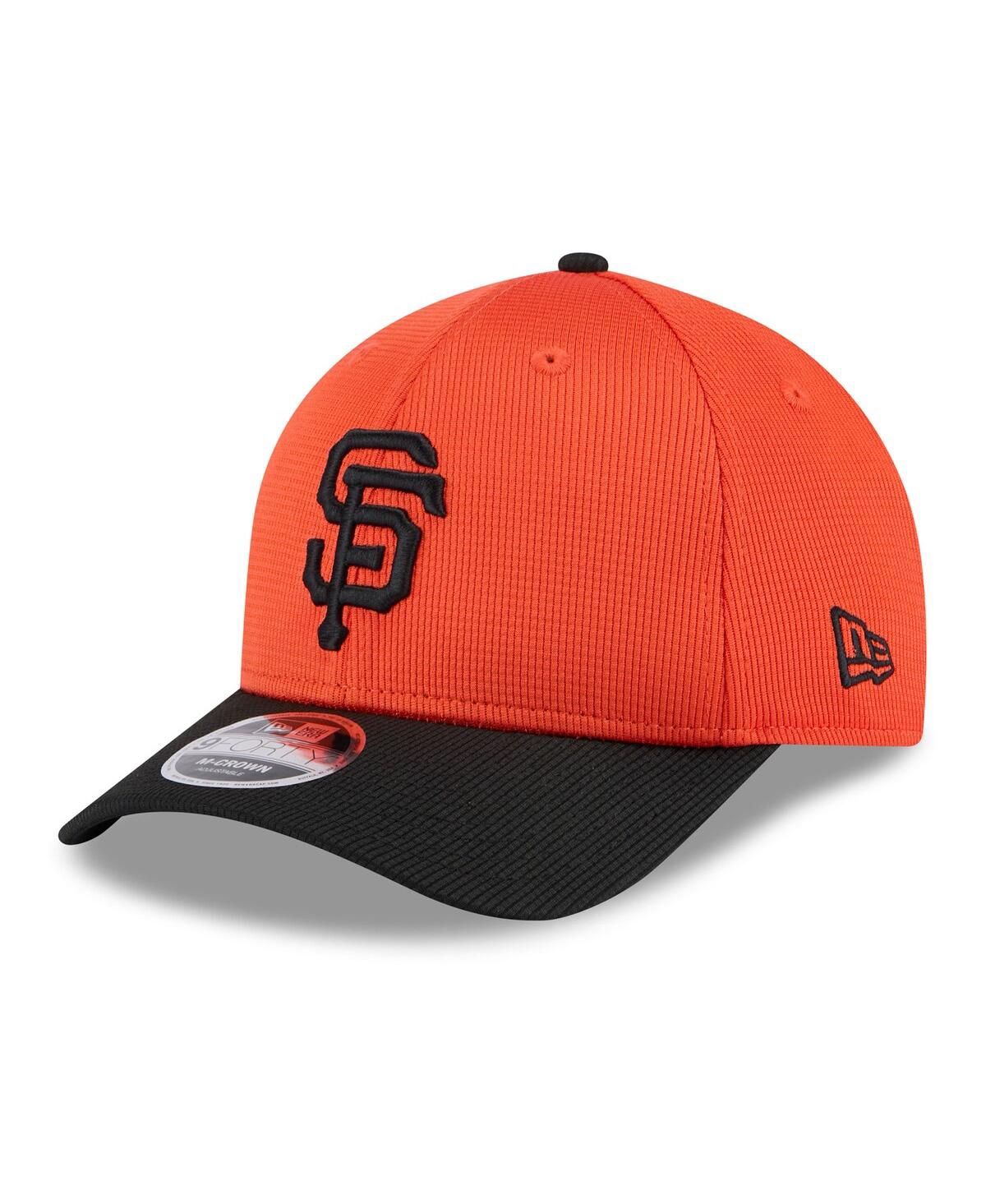 Shop New Era Men's Orange/black San Francisco Giants 2025 Spring Training 9forty Adjustable Hat In Orange,black
