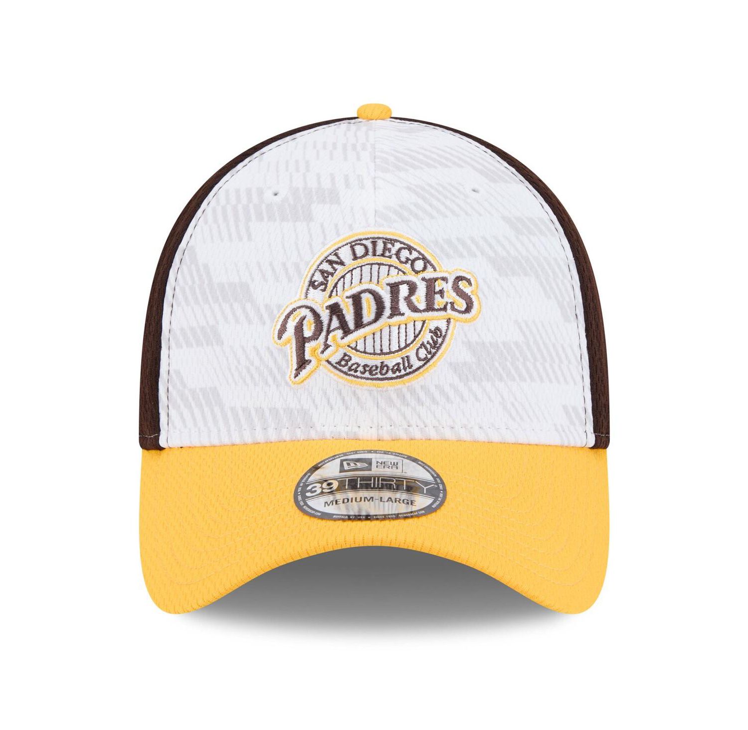 Men's Brown/Gold San Diego Padres 2025 MLB Clubhouse 39THIRTY Flex Hat