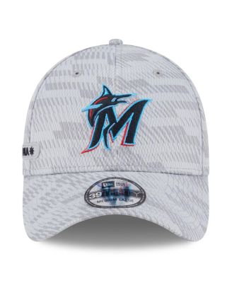 Men's Gray Miami Marlins 2025 MLB Clubhouse 39THIRTY Flex Hat