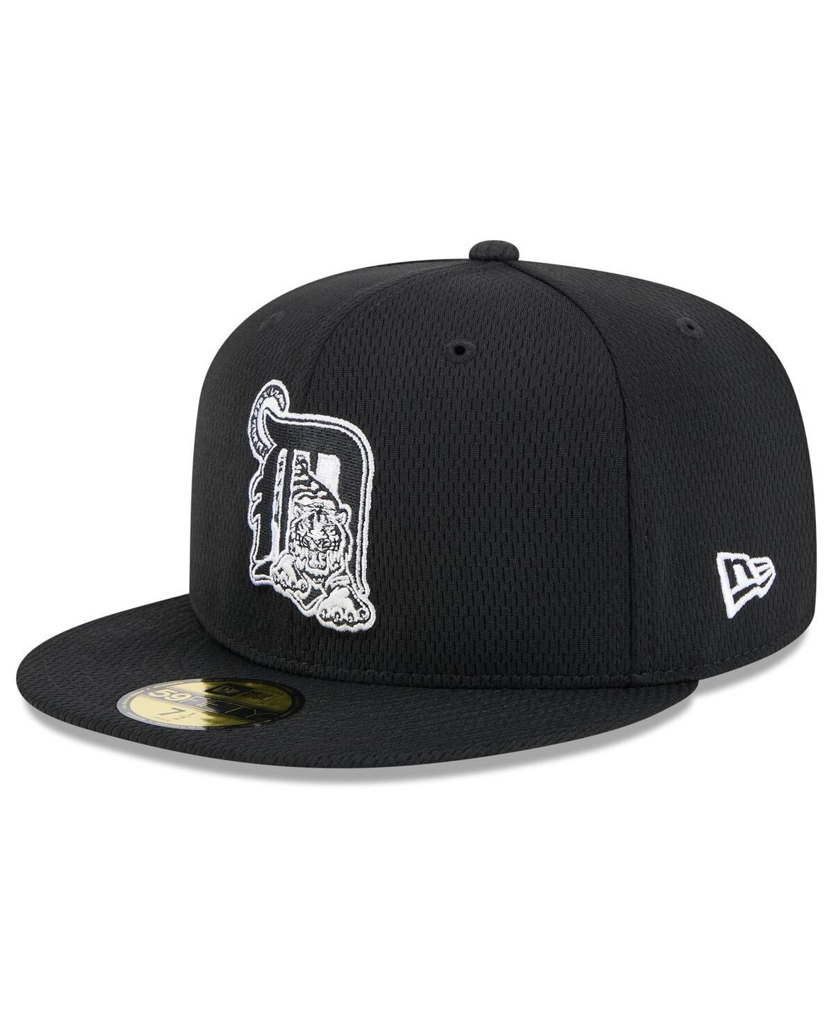 NEW ERA MEN'S BLACK DETROIT TIGERS 2025 MLB CLUBHOUSE 59FIFTY FITTED HAT 