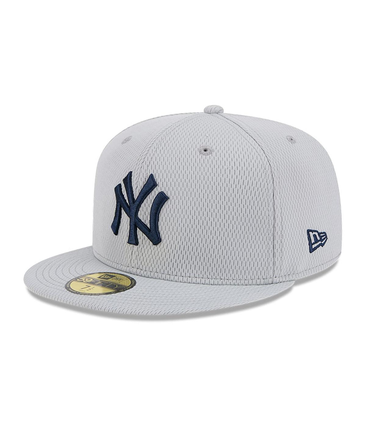 New Era Men's Gray York Yankees 2025 Mlb Clubhouse 59FIFTY Fitted Hat