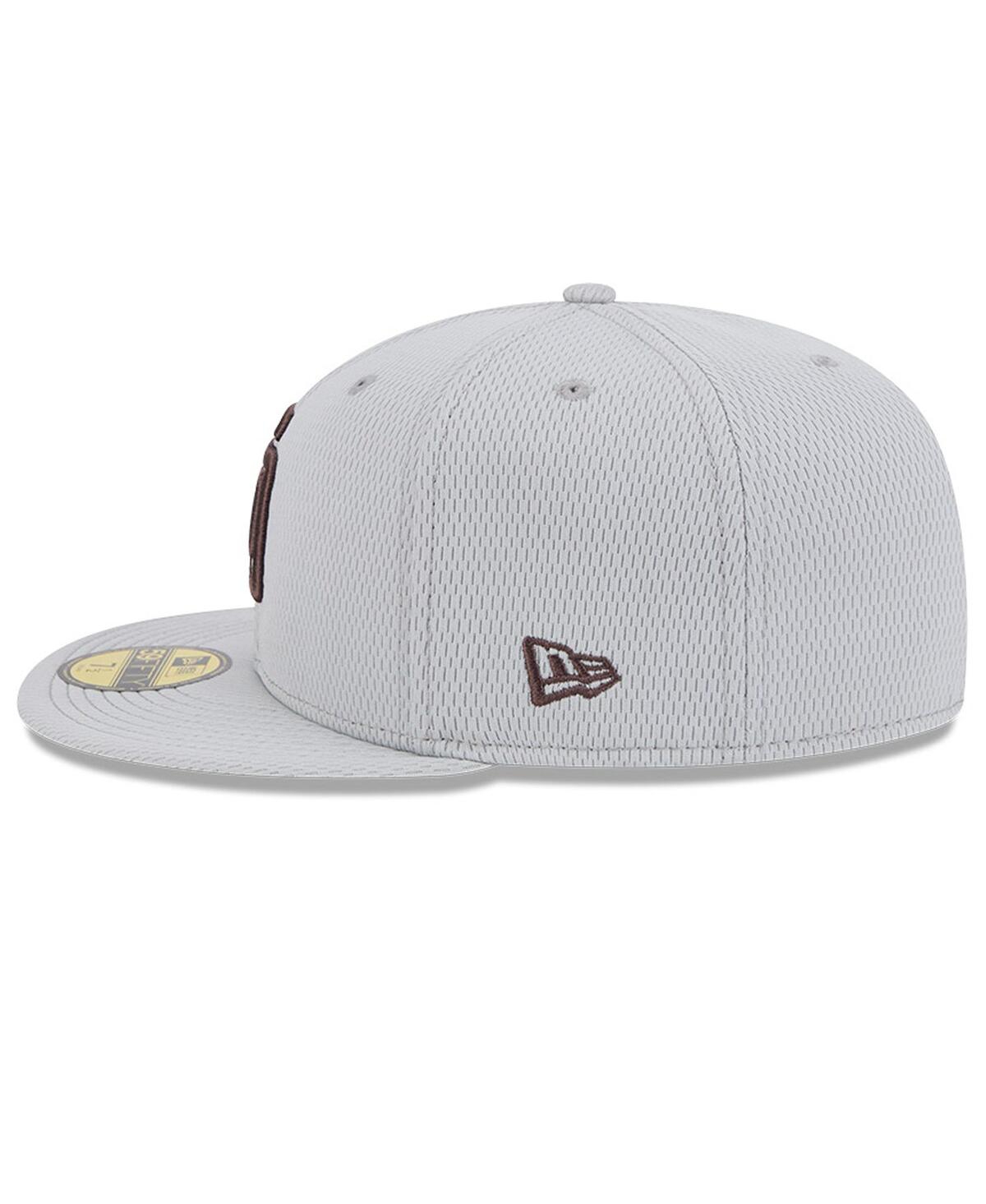 NEW ERA MEN'S GRAY SAN DIEGO PADRES 2025 MLB CLUBHOUSE 59FIFTY FITTED HAT 