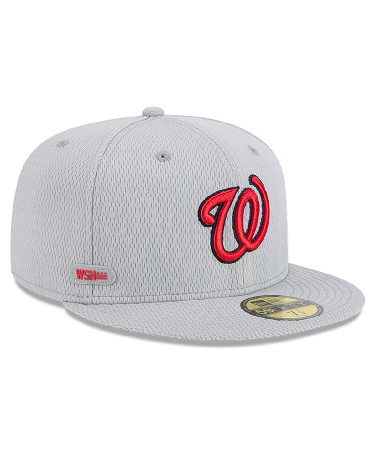 NEW ERA MEN'S GRAY WASHINGTON NATIONALS 2025 MLB CLUBHOUSE 59FIFTY FITTED HAT 