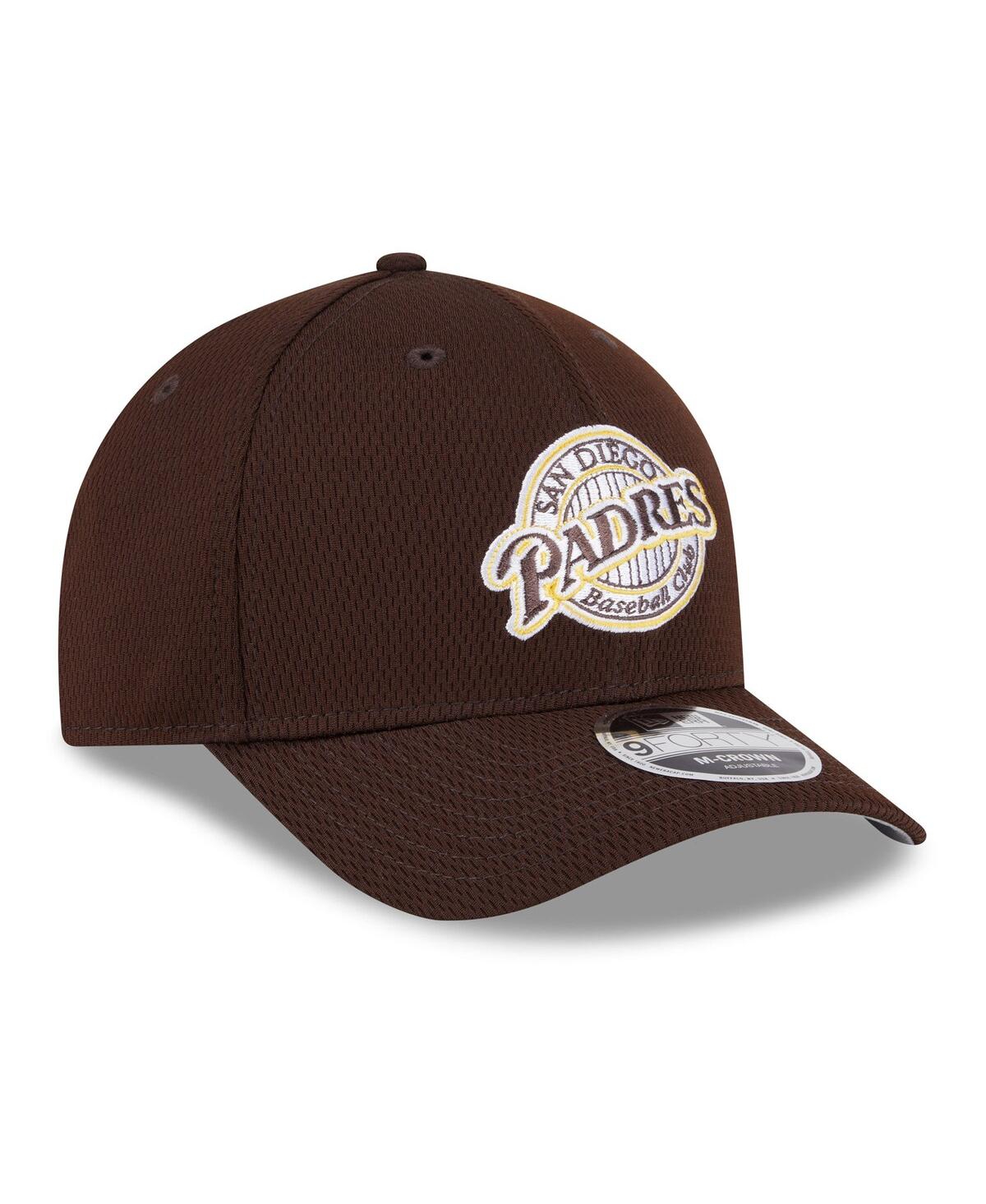 NEW ERA MEN'S DARK BROWN SAN DIEGO PADRES 2025 MLB CLUBHOUSE 9FORTY ADJUSTABLE HAT 