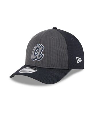 New Era - Men's Gray/Navy Atlanta Braves 2025 Batting Practice 9FORTY M-Crown Adjustable Hat