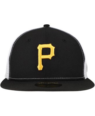 Men's Black Pittsburgh Pirates Team Color 59FIFTY Trucker Fitted Hat