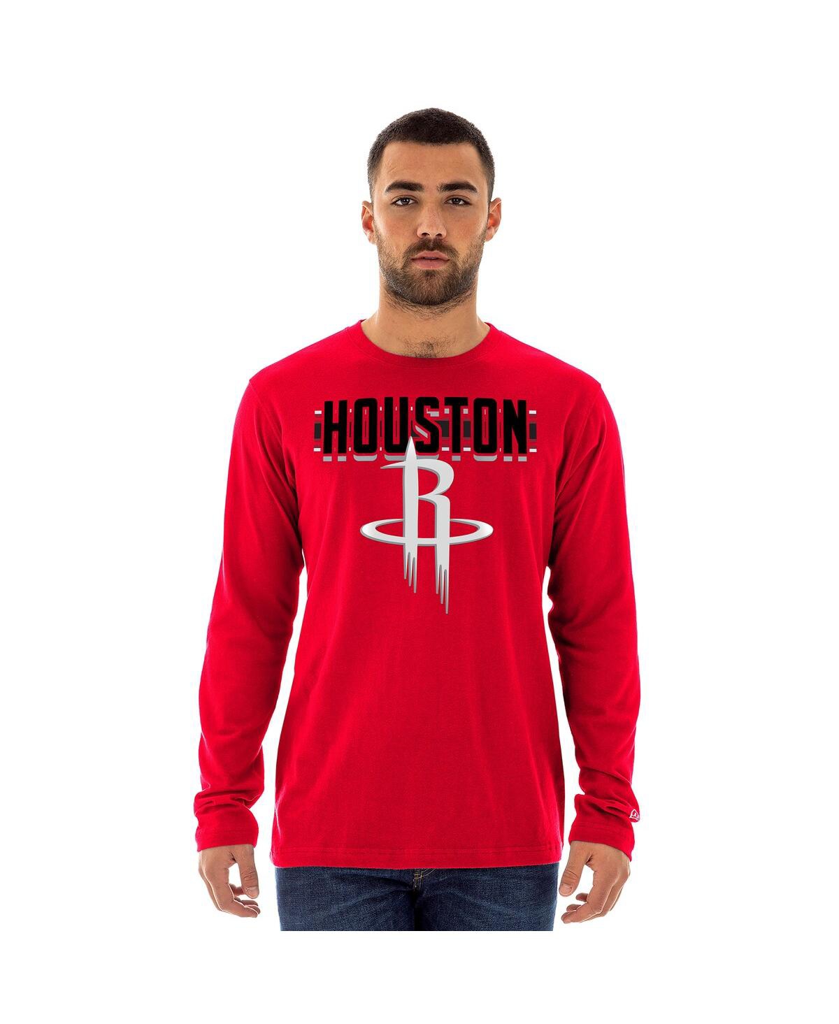 NEW ERA MEN'S RED HOUSTON ROCKETS 2024/25 CITY EDITION LONG SLEEVE T-SHIRT 