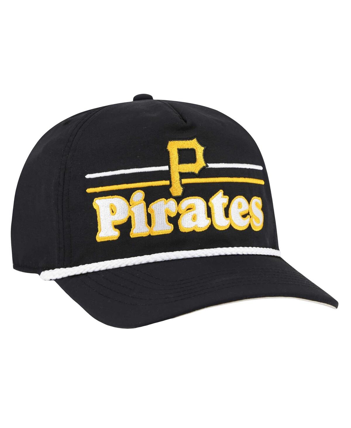 47 Brand Men's Black Pittsburgh Pirates Campscape Hitch Adjustable Hat In Black