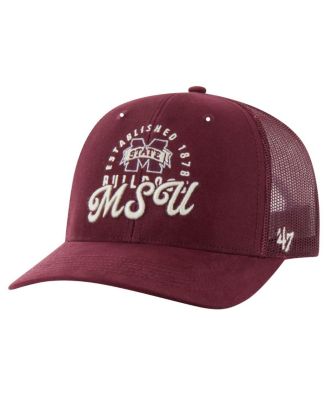 '47 Brand - Men's Maroon Mississippi State Bulldogs Pitstop Trucker Adjustable Hat