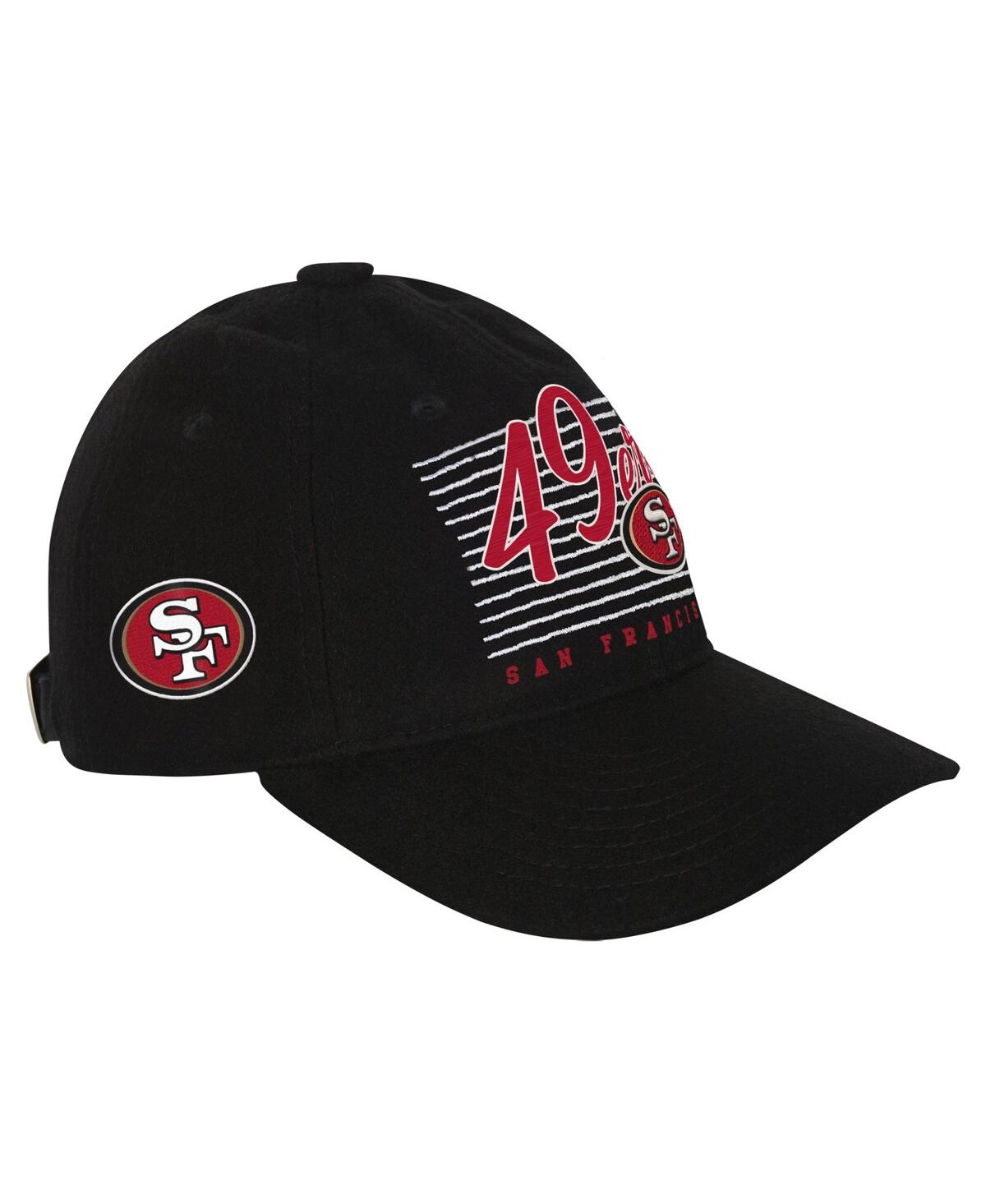 Outerstuff Big Boys And Girls Black San Francisco 49ers Retro Wooly Adjustable Hat In Black