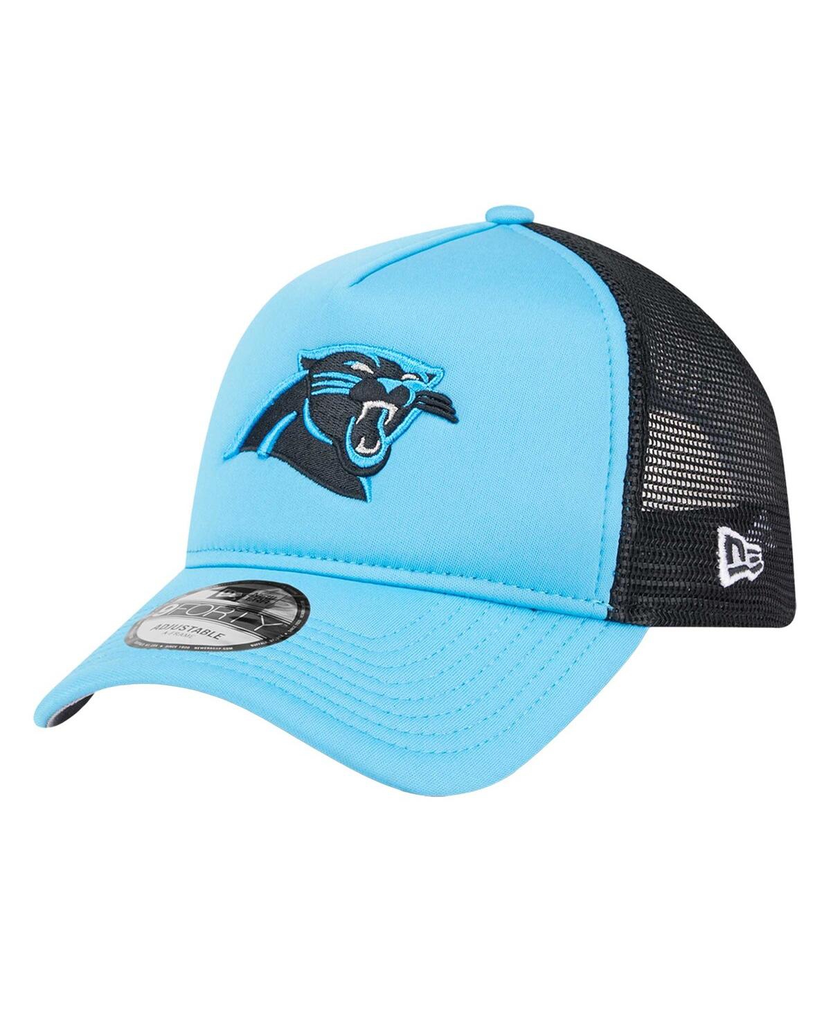 Shop New Era Big Boys And Girls Blue Carolina Panthers A-frame 9forty Trucker Adjustable Hat