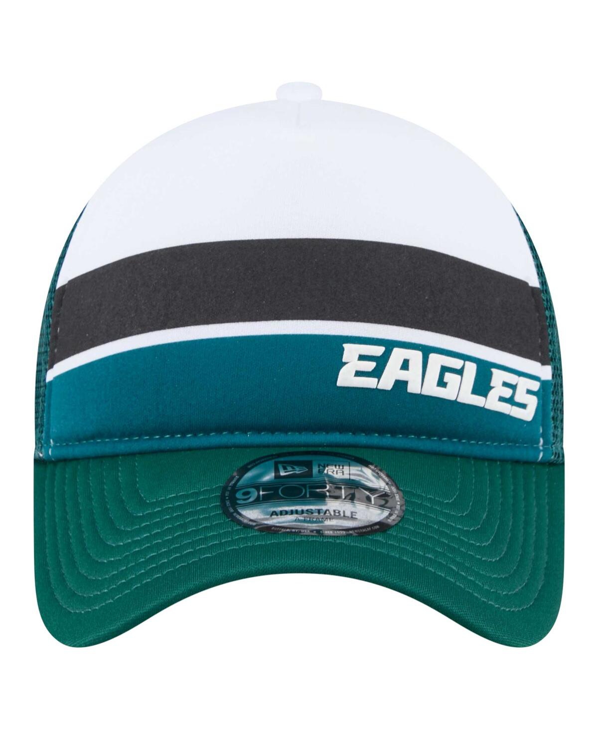 Shop New Era Big Boys And Girls Midnight Green Philadelphia Eagles Sport Night Color Block 9forty A-frame Trucker