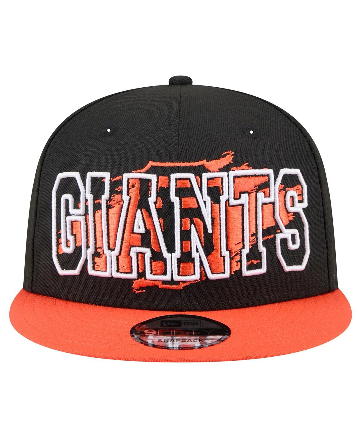 NEW ERA MEN'S BLACK SAN FRANCISCO GIANTS SPLATTER 9FIFTY SNAPBACK HAT 