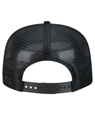 Men's Black Philadelphia 76ers Tone Foam Meshback Golfer Snapback Hat