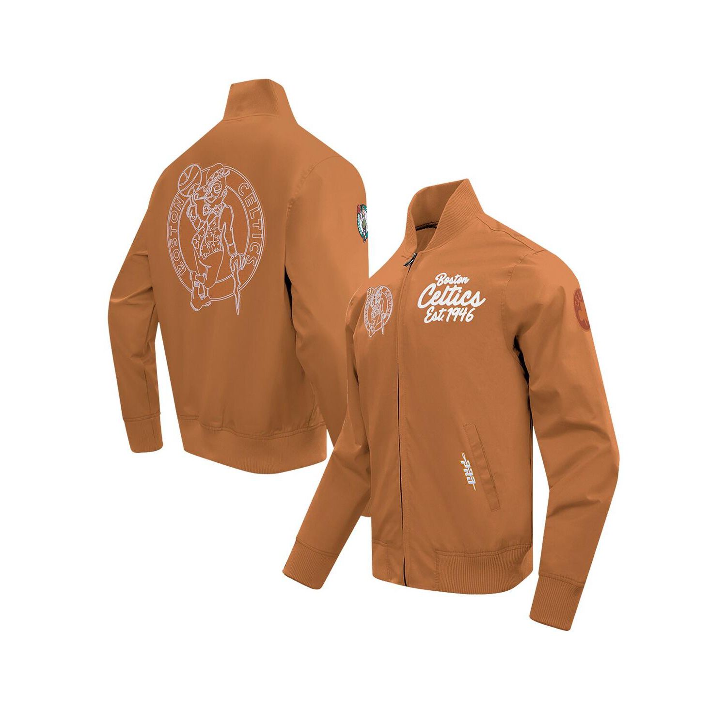 Men's Brown Boston Celtics Paint The City Full-Zip Jacket