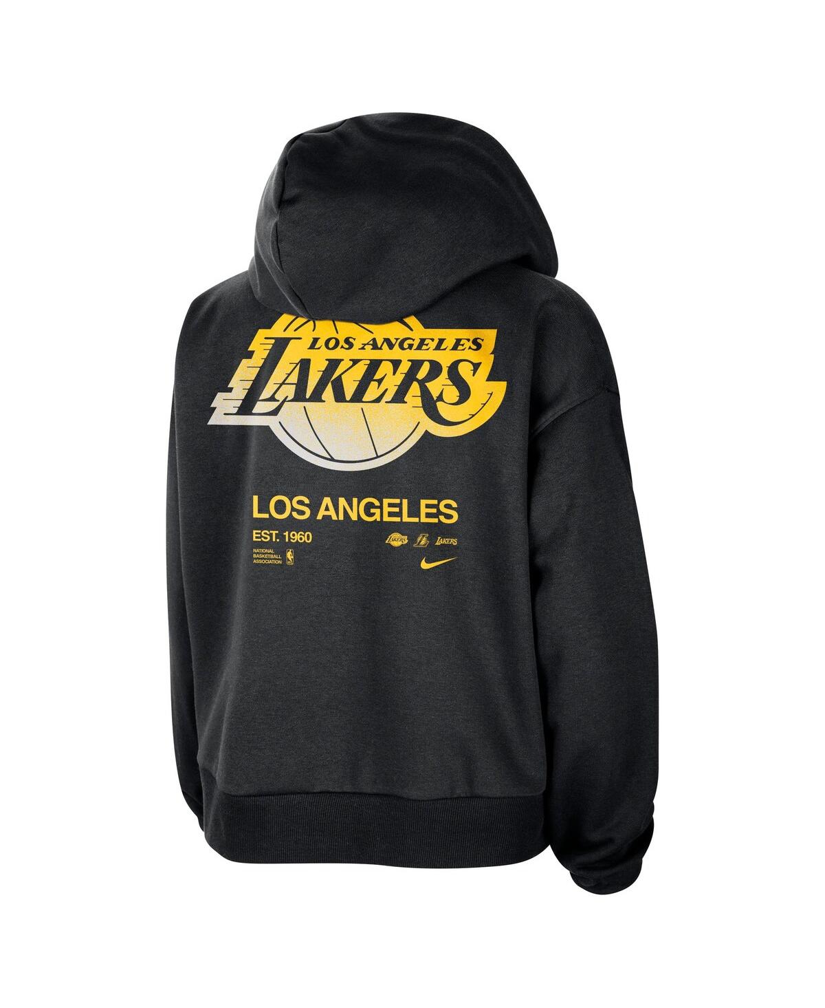 Nike Women's Black Los Angeles Lakers Courtside Standard Issue Performance Pullover Hoodie In Black