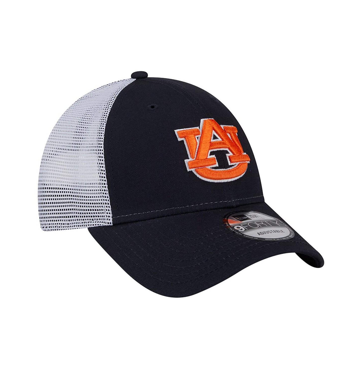 Мужская кепка New Era Navy Auburn Tigers Trucker 9FORTY Adjustable Hat — фото 4
