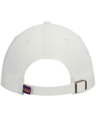 Men's White LSU Tigers Vintage Clean Up Adjustable Hat