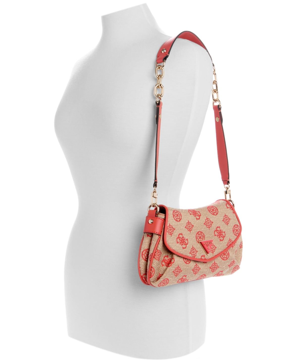 GUESS BEYZA SMALL FLAP SHOULDER BAG 