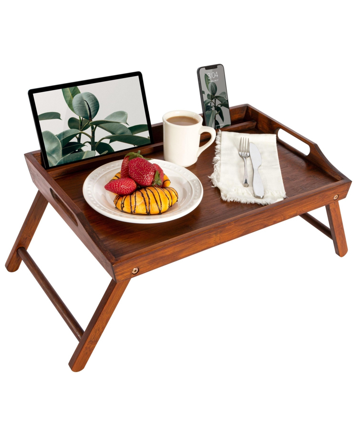 Media Bed Tray - Java bamboo