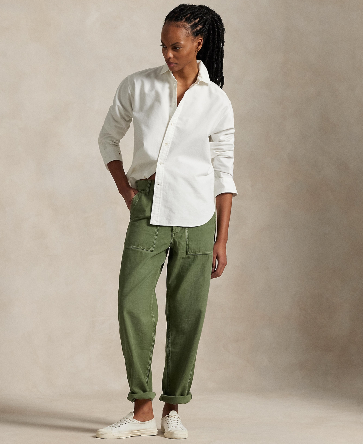 Polo Ralph Lauren Relaxed Fit Cotton Oxford Button-up Shirt In White