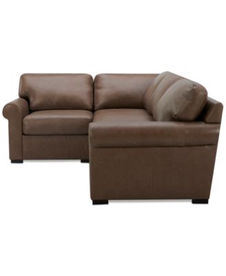 Radley Roll Arm 104" 4-Pc. Leather Square Corner L Sectional, Exclusively at Macy's
