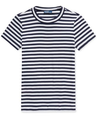 ラルフ・ローレン Lauren Ralph Lauren Plus-Size Striped ストレッチ Cotton Crewneck Tee レデ Women's Lauren Ralph Lauren Plus-Size Striped Stretch Cotton