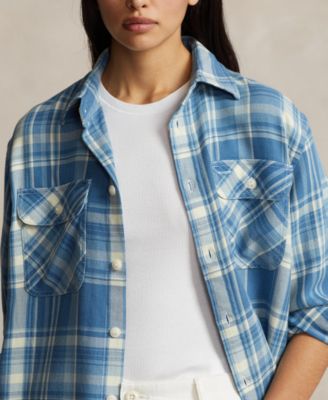 Women's Plaid Cotton Twill Workshirt