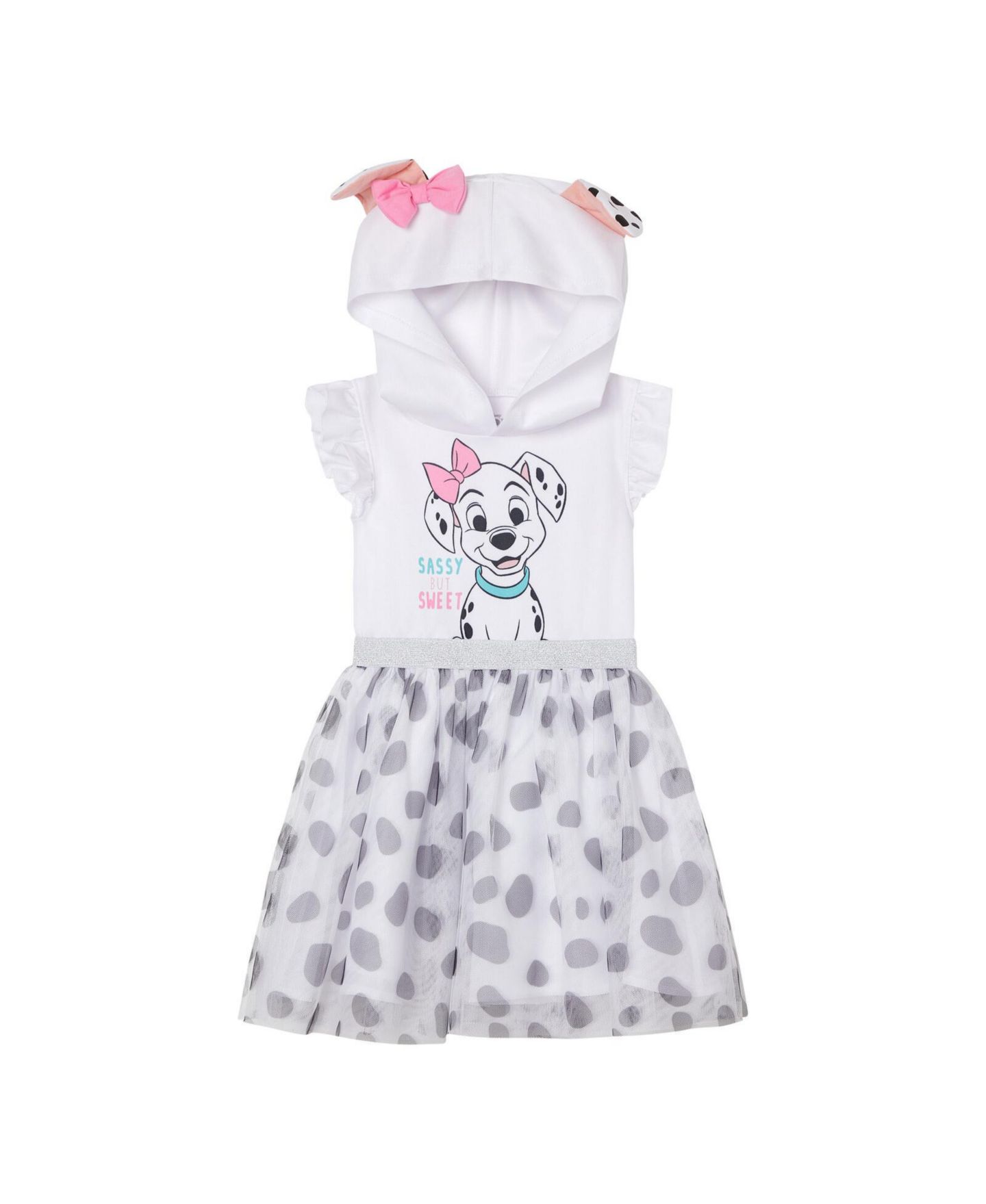 Платье 101 Dalmatians Lilo & Stitch Minnie Mouse Mesh Cosplay Dress для девочек-малышей, цвет: Белый — фото 1