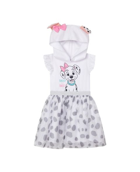 Платье 101 Dalmatians Lilo & Stitch Minnie Mouse Mesh Cosplay Dress для девочек-малышей, цвет: Белый