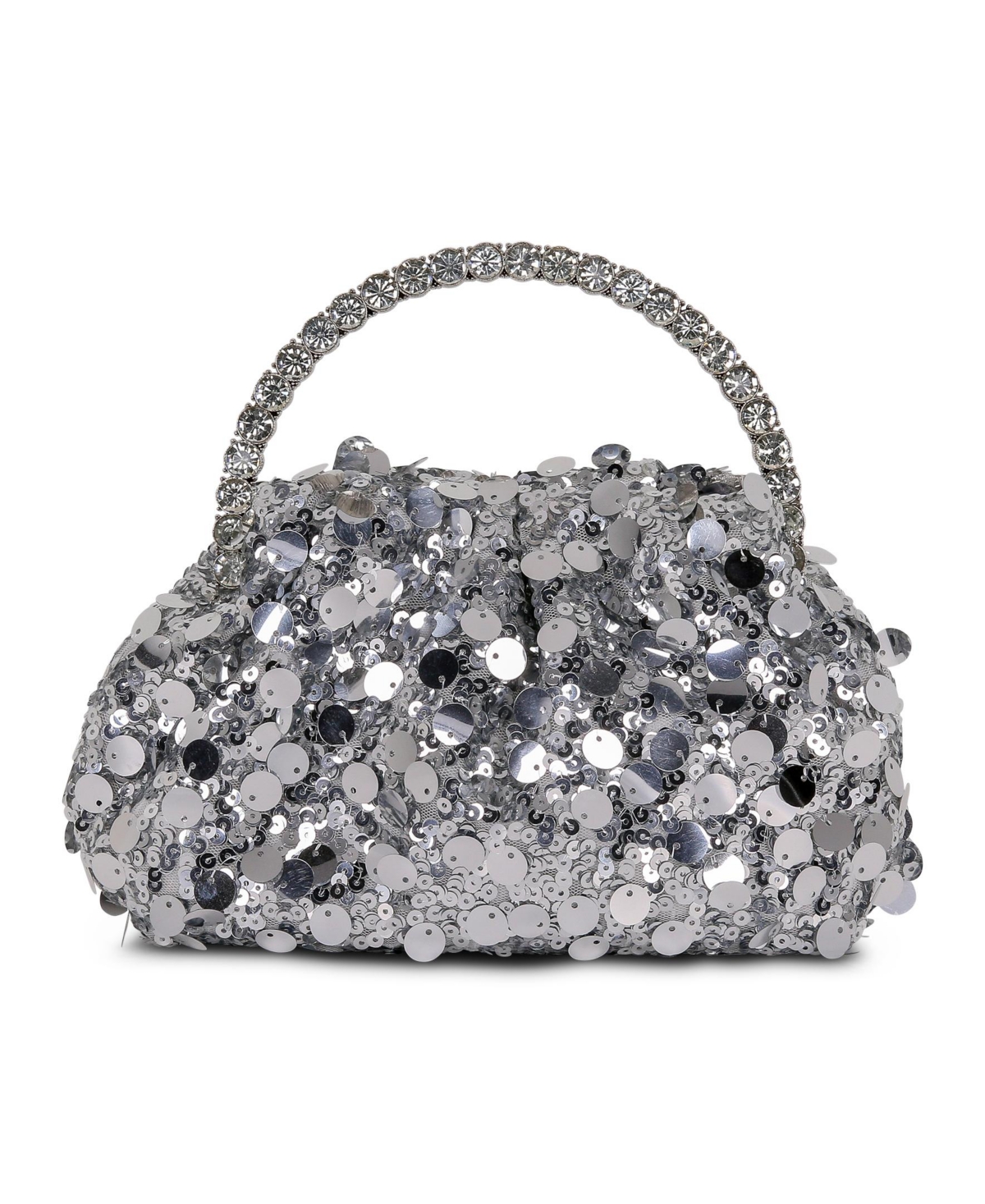 Woman's Dolly Sequin Clutch Bag - Silver