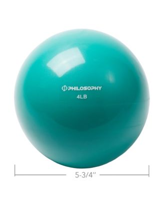 Toning Ball, 4 LB, Teal - Soft Weighted Mini Medicine Ball