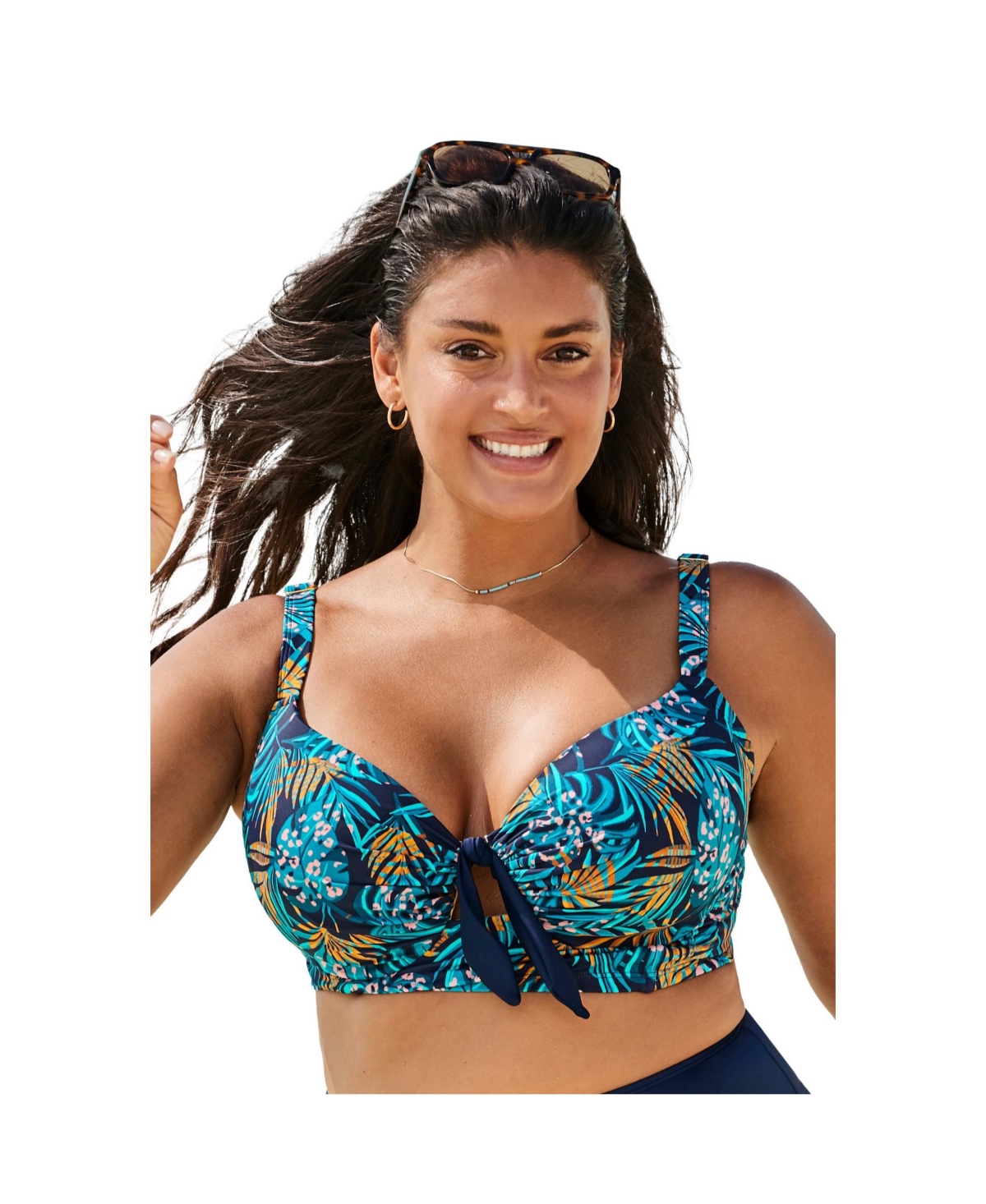 Women's Confidante Bra Underwire Bikini Top - Vibrant palm pink