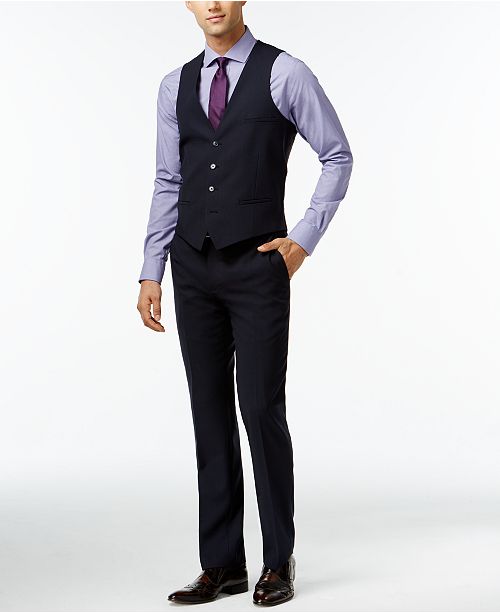 Bar III Navy Solid Extra SlimFit Suit Separates Suits & Tuxedos