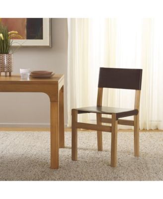 Single Piece Wood, Leather Romee Dining Chair