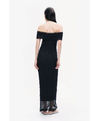 Women's Off-The-Shoulder Lace Maxi Dress