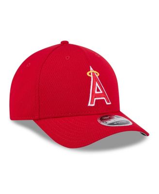 Men's Red Los Angeles Angels 2025 MLB Clubhouse 9FORTY Adjustable Hat