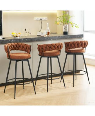 28 inch Set of 3 metal Modern Counter Height Bar Stools set