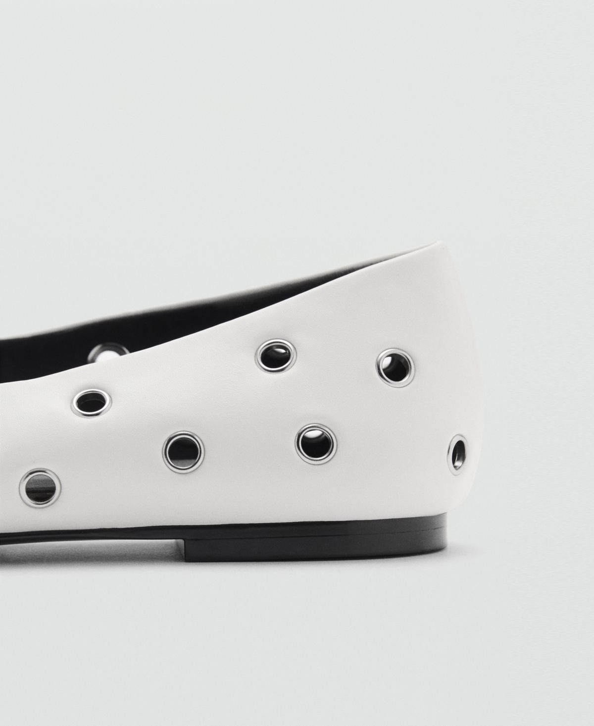 Mango Die-cut Ballerinas White In White