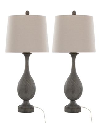 Cipolla Poly 29" Polyresin Table Lamp, Set of 2